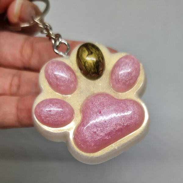 Sleutelhanger Paw Glossy PinkGold