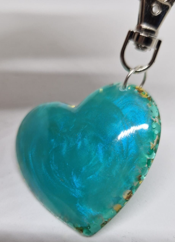 Sleutelhanger Hart SeaBlue