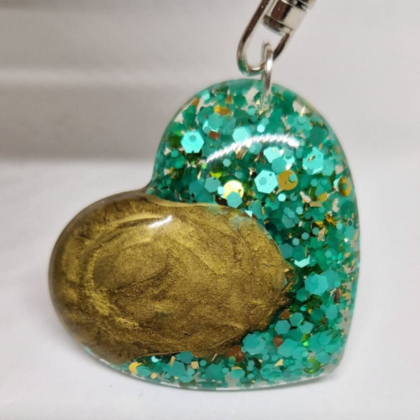 Sleutelhanger Hart BabyGoldyBlue