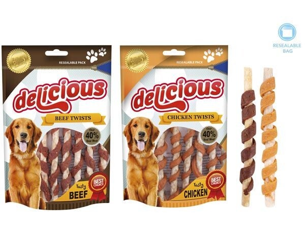 World Of Pets - Delicious Meaty Twists, Assorted