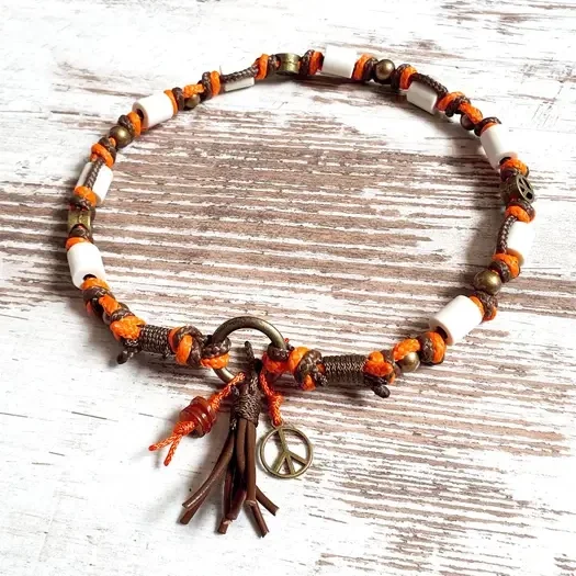 Chaîne pour chien EM-Keramik *Gipsymee* Poppy Orange