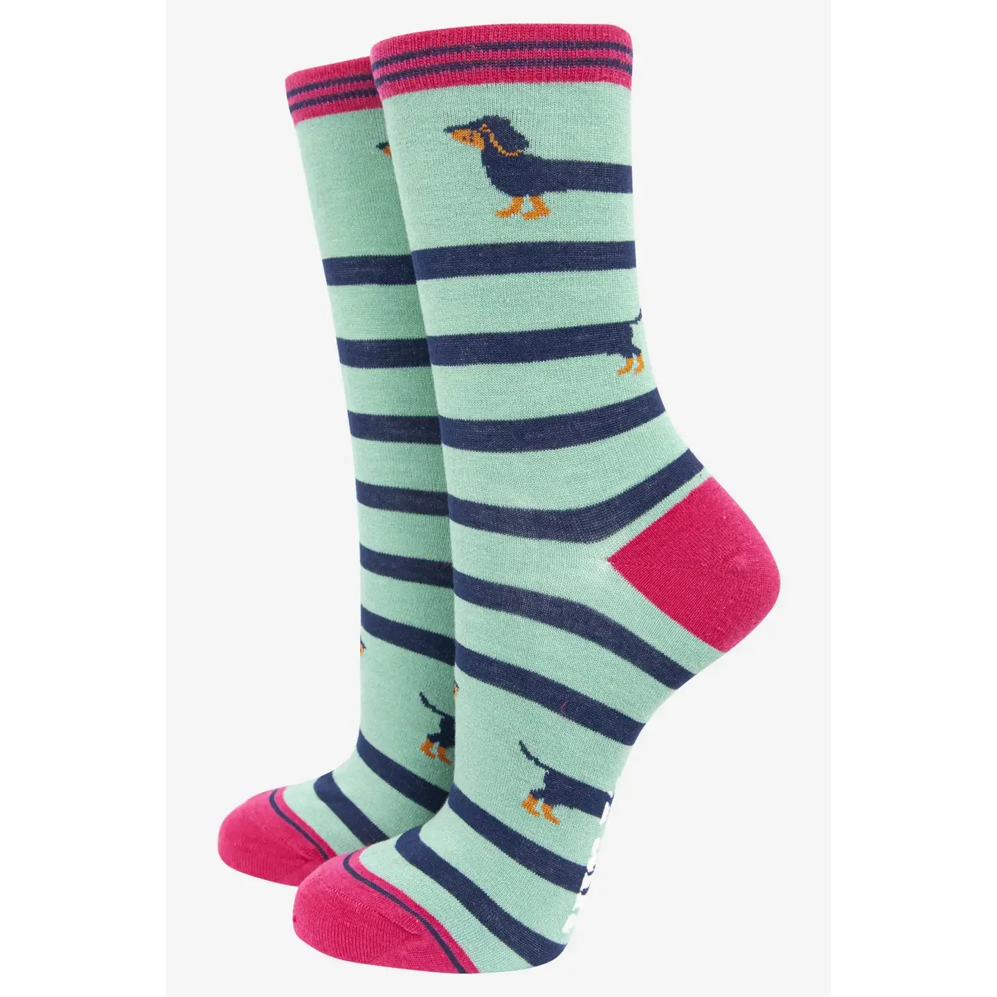 Chaussettes en bambou Dachshund Sausage Dog pour femmes, multicolores