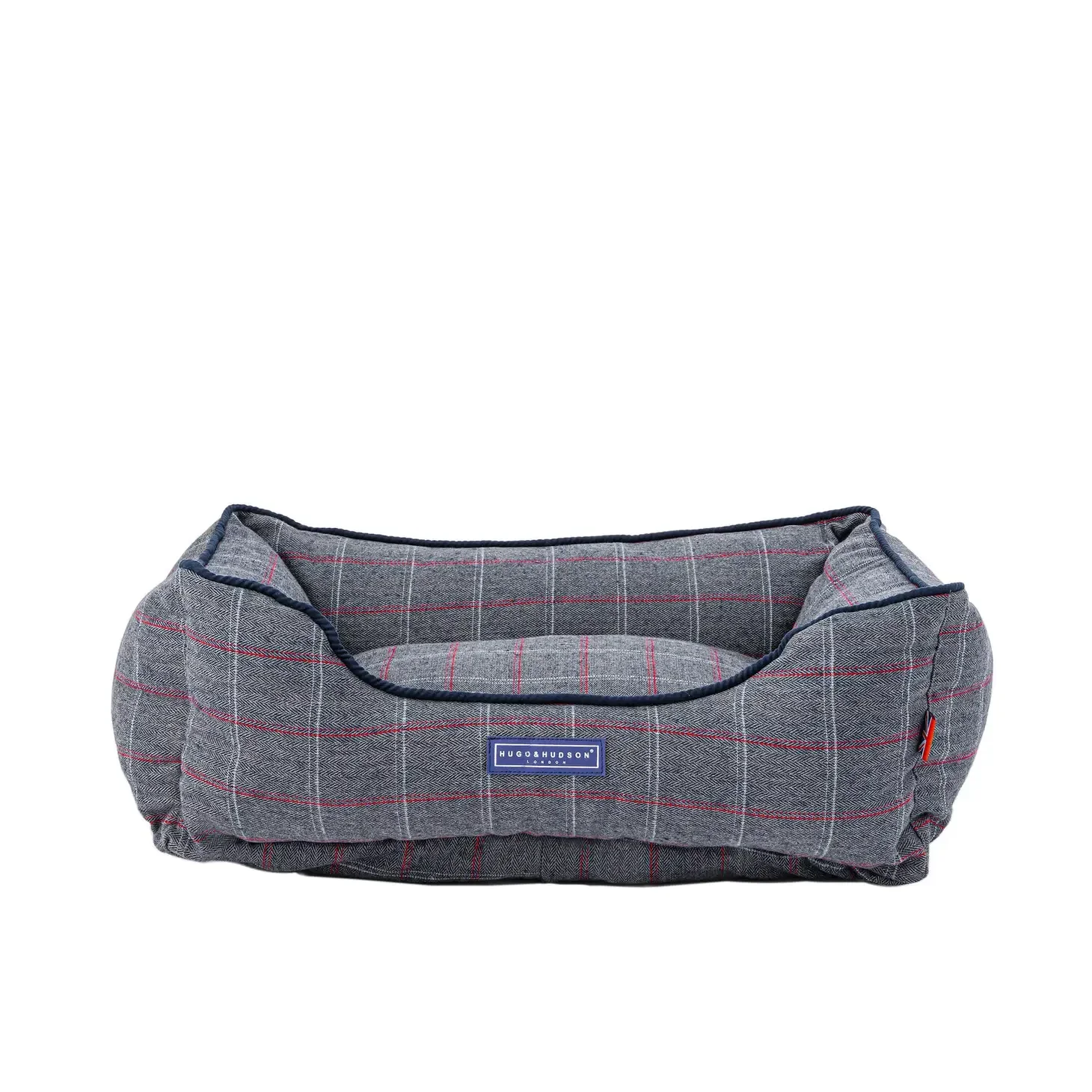 Lit pour chien en tweed - gris à carreaux