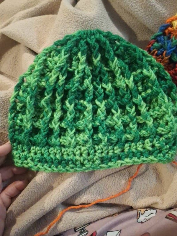 Waffle stitch beanie