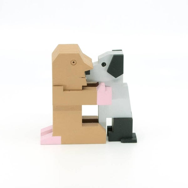 The Hug Bruin Grijs Zwart