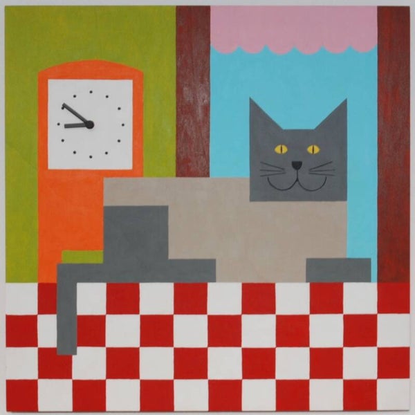 Wandklok-Miauw