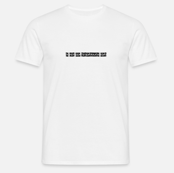 T-Shirt Ik heb een tegendraads kind wit