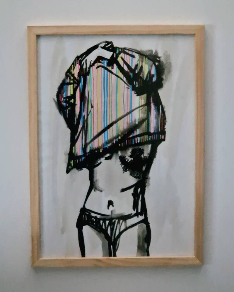 LAYER 43 (2023) €240    22,8cm X 31,5cm Inkt en verfstift op papier