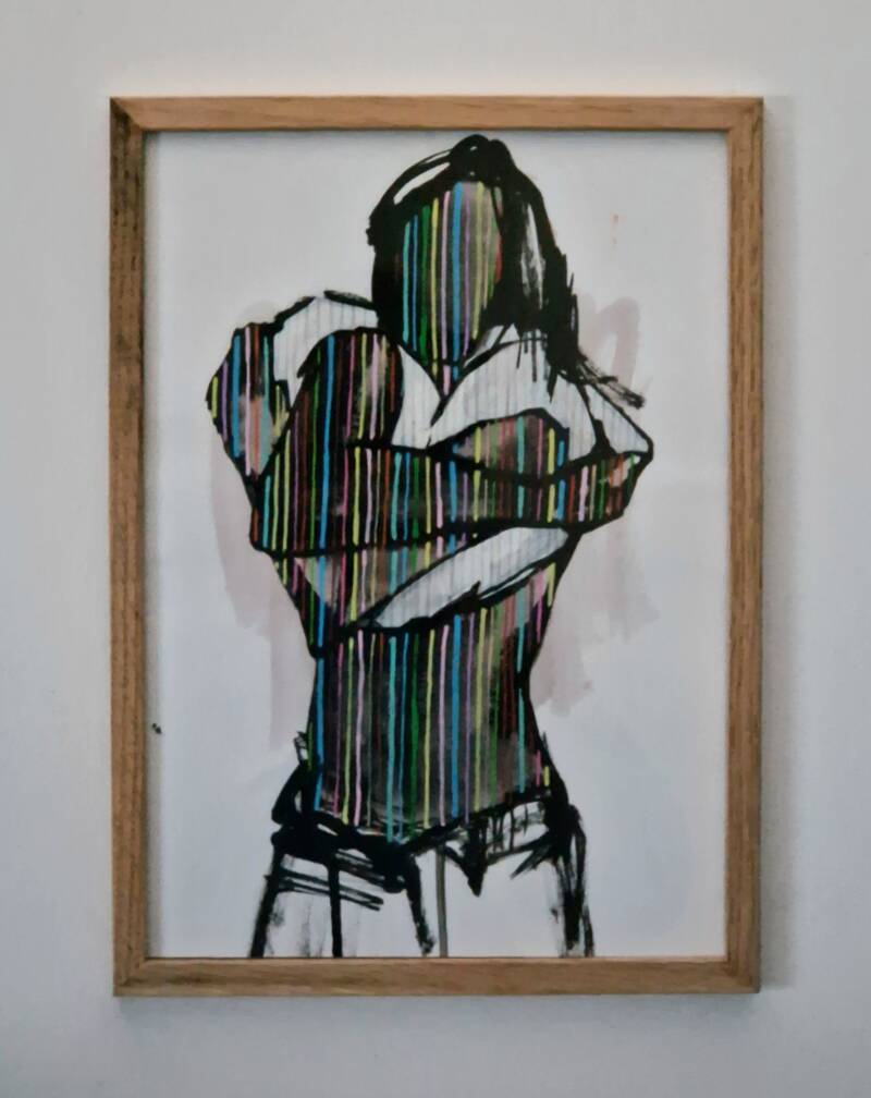 LAYER 44 (2023) €240    22,8cm X 31,5cm Inkt, marker en verfstift op papier