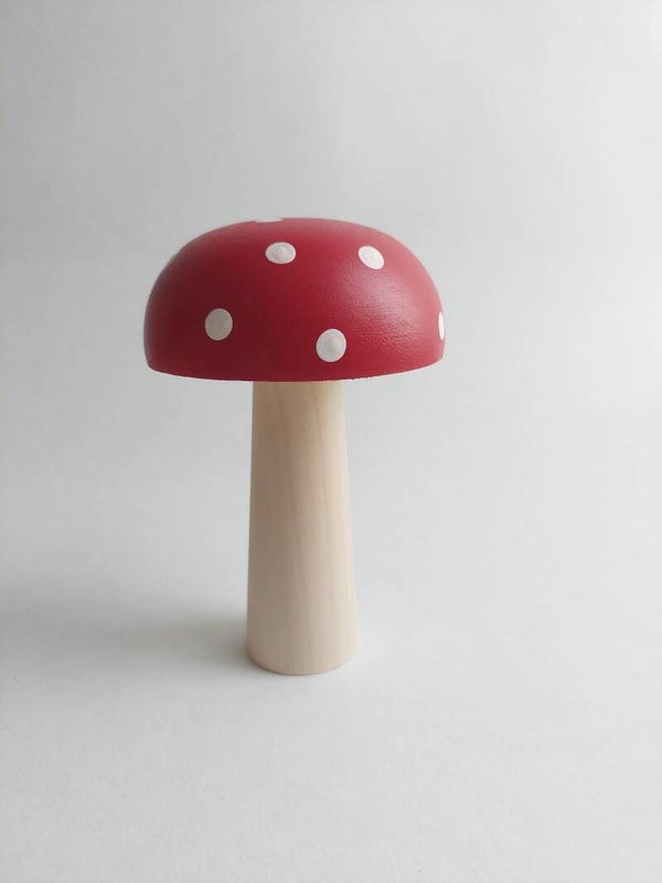 Grote houten paddenstoel