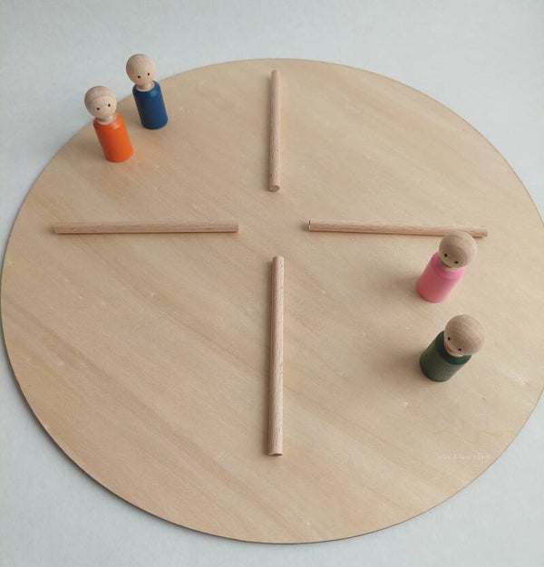 Coachen | houten ronde plaat