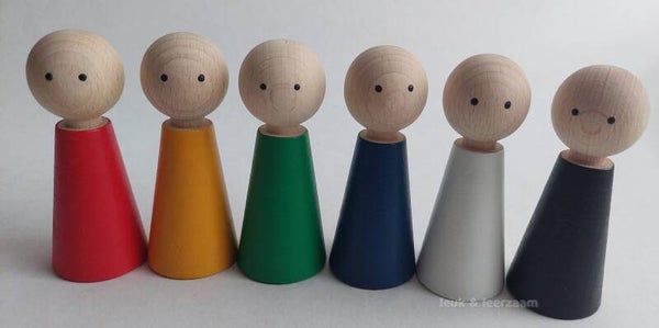 Set poppetjes 8 cm