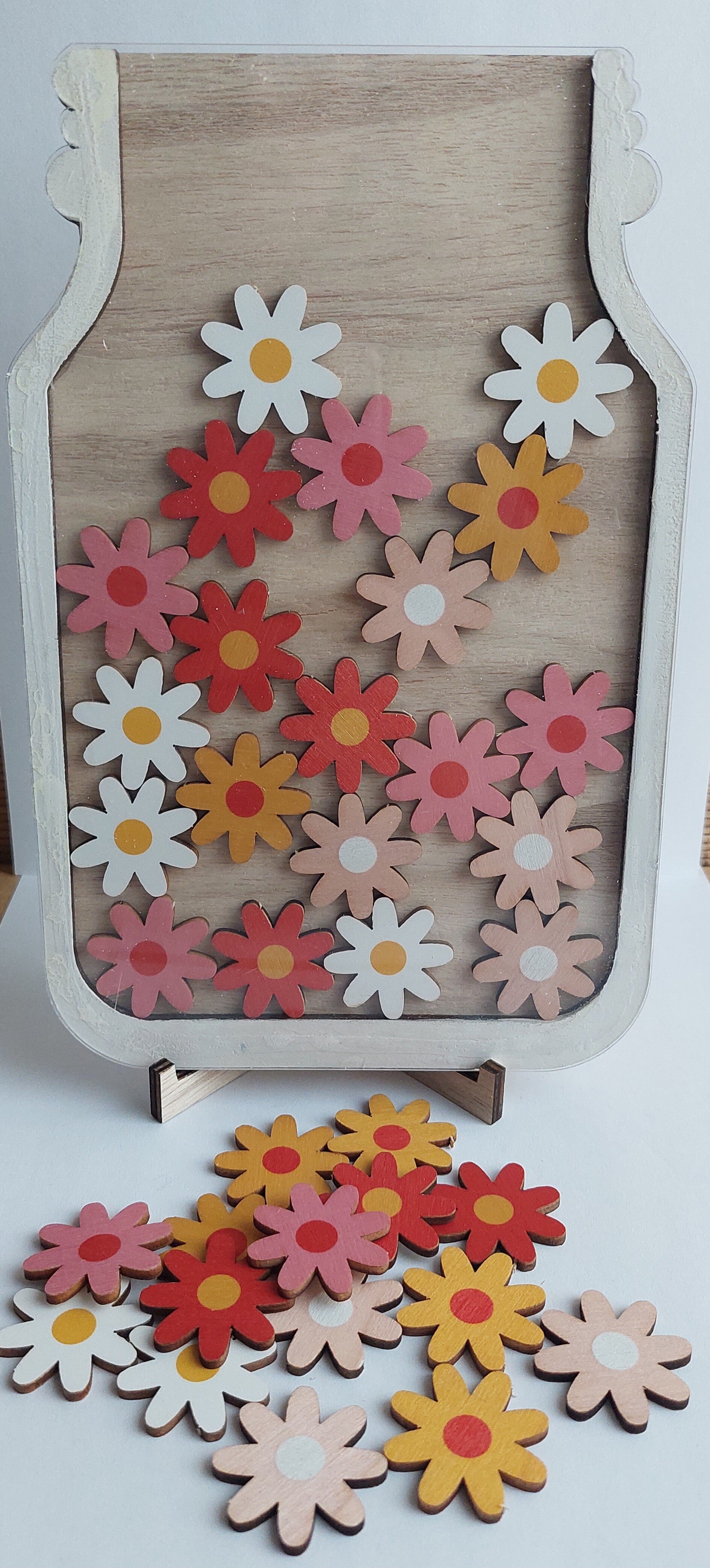 Beloningssysteem Houten pot met bloemetjes