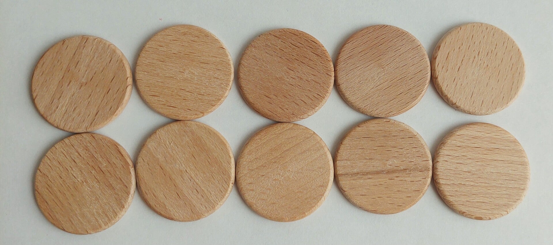 Houten schijfjes per 10 stuks