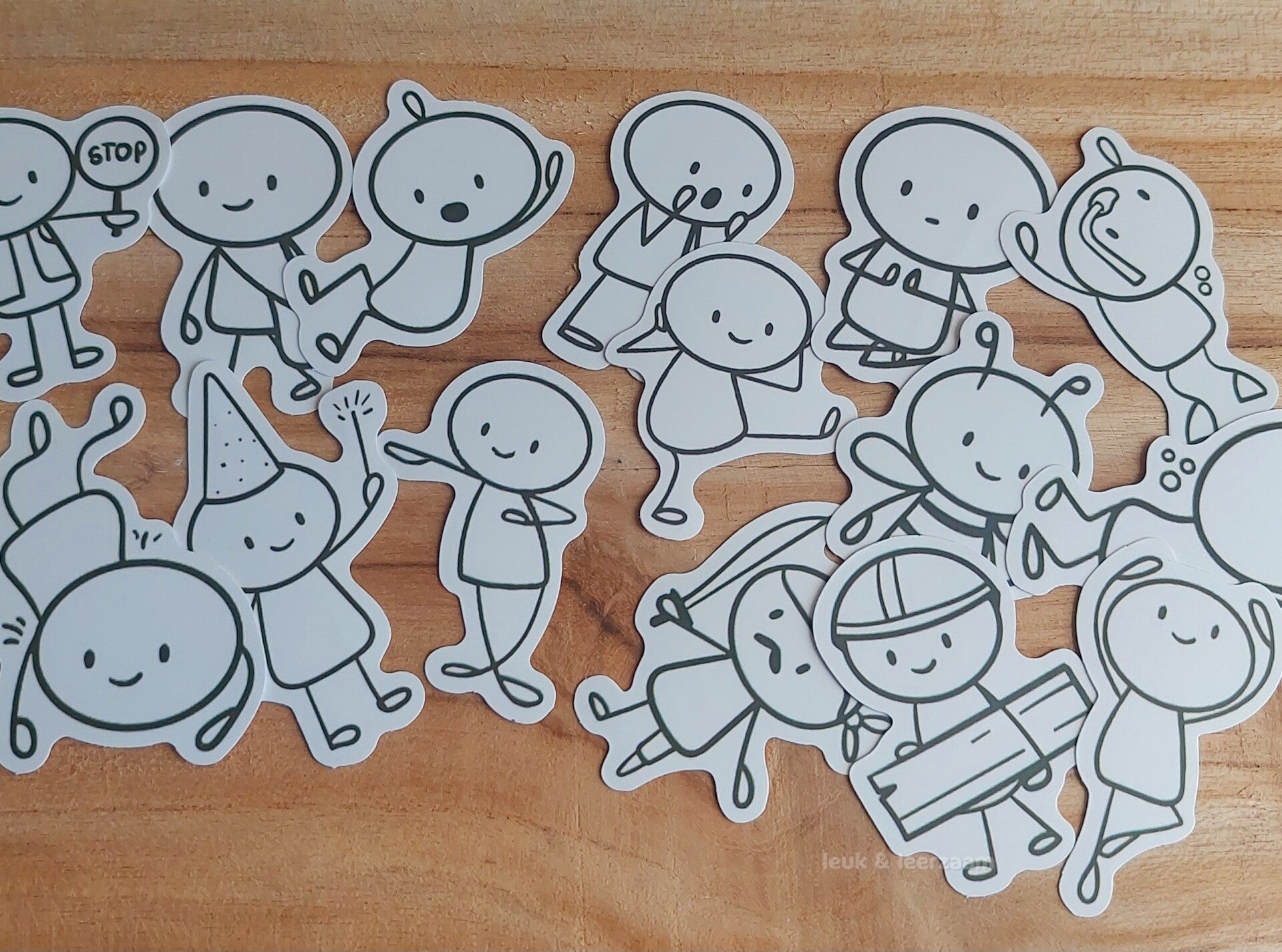 Stickerfiguren 15 stuks.