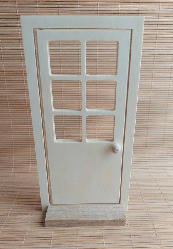 Houten deur met drempel