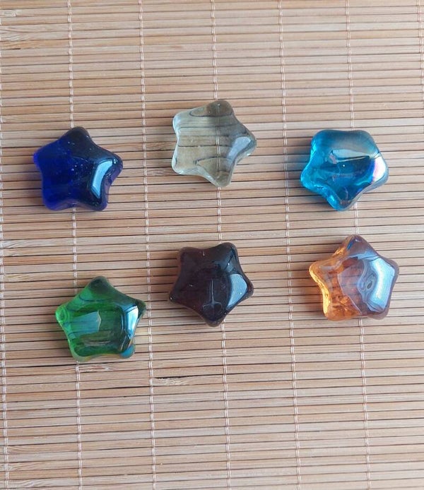Glasstenen ster 6 stuks