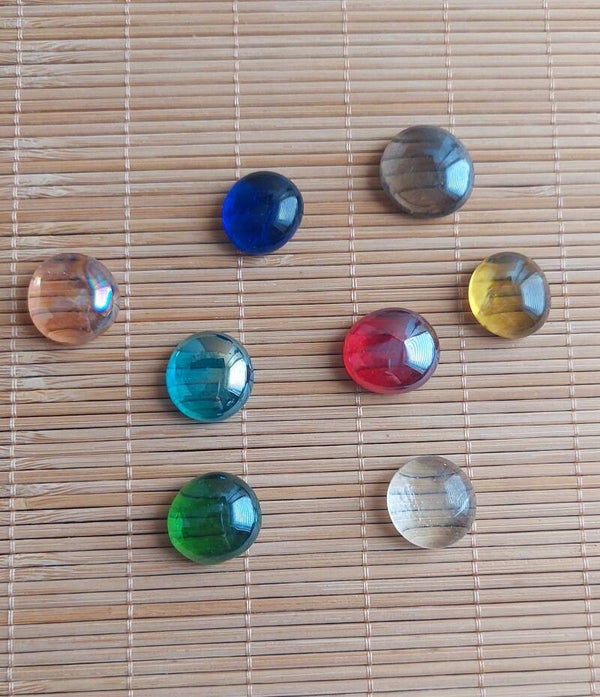 Glasstenen rond 8 stuks