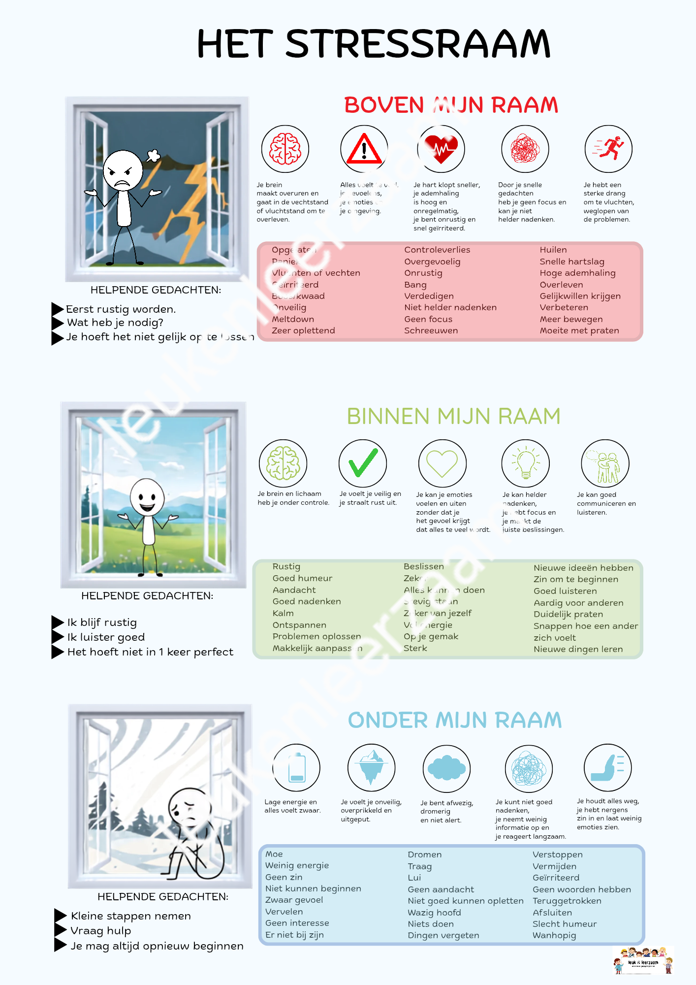 DOWNLOAD poster en werkblad | Het stressraam