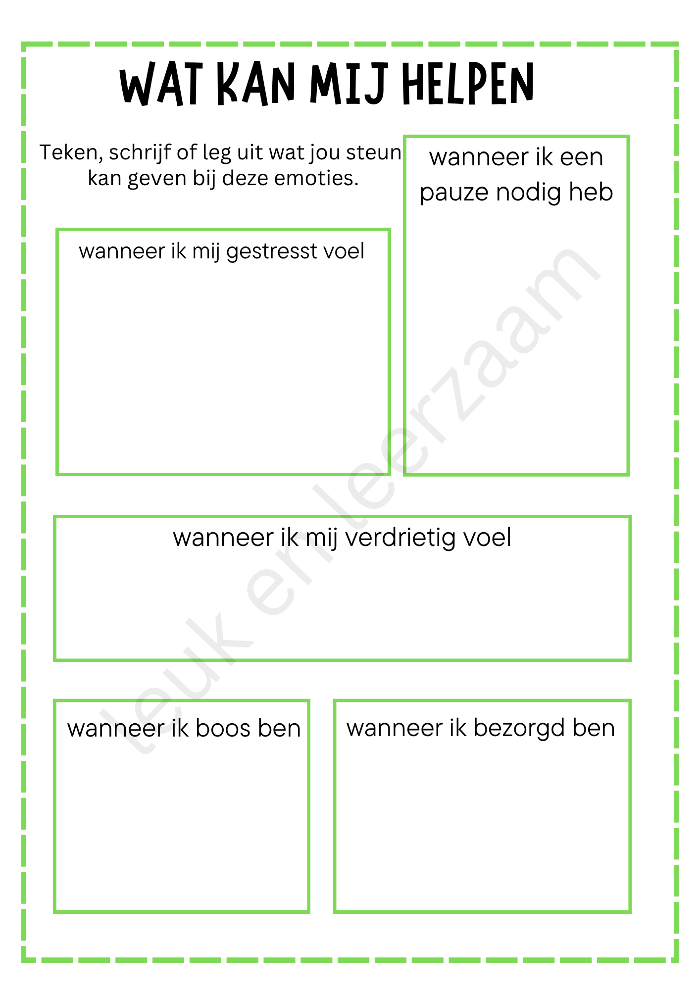 DOWNLOAD | werkblad Wat helpt mij?