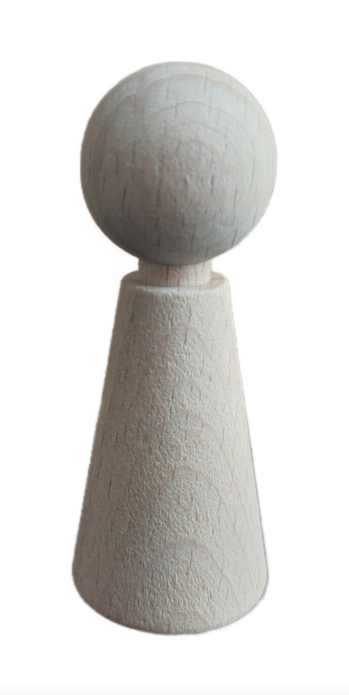 Houten poppetje7 cm taps