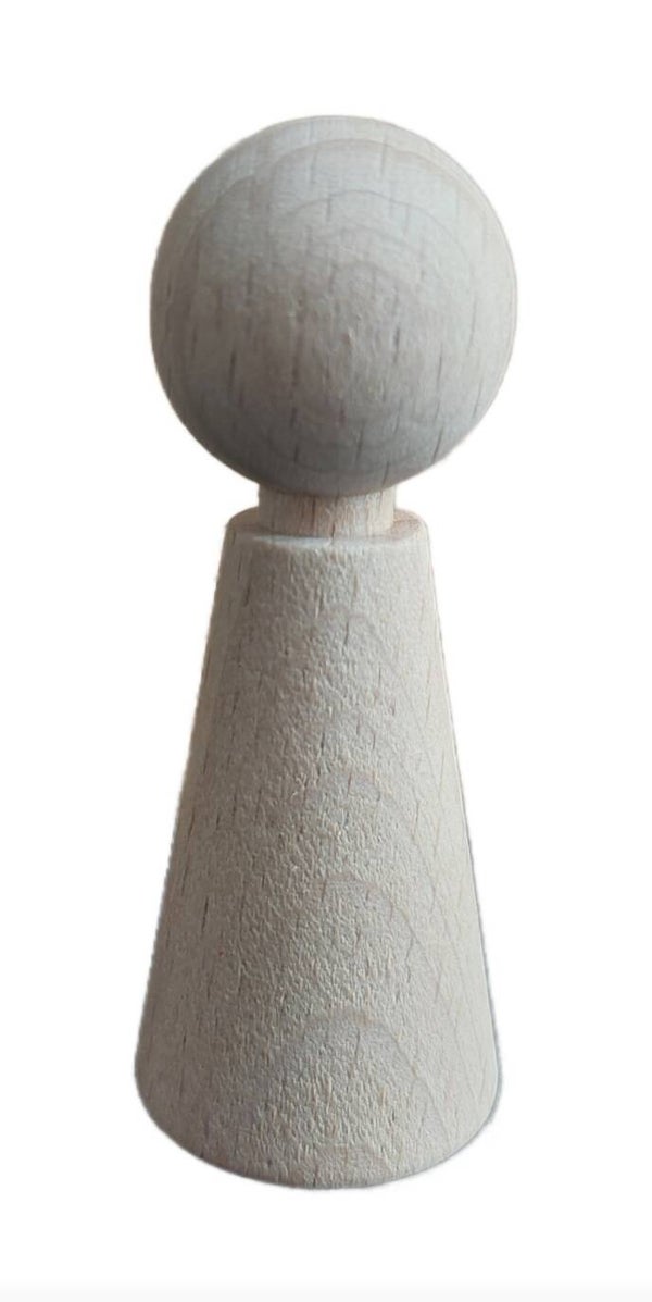 Houten poppetje7 cm taps