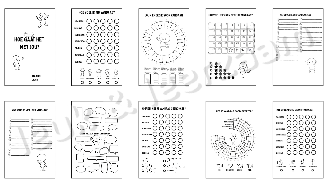 Logboek | kind 6-12 jaar VOORDEELBUNDEL 6 sets