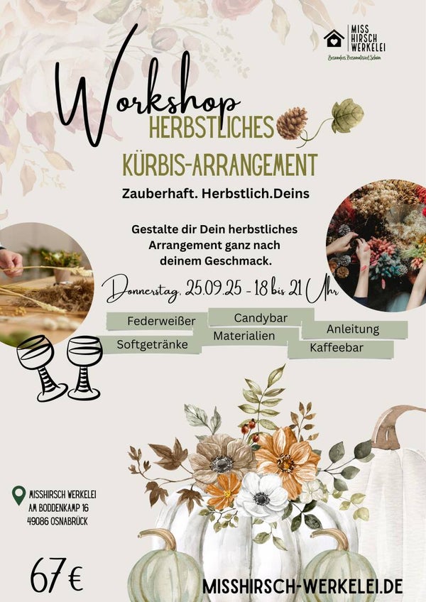 Workshop "Herbstliebe - Dein Kürbis-Arrangement"