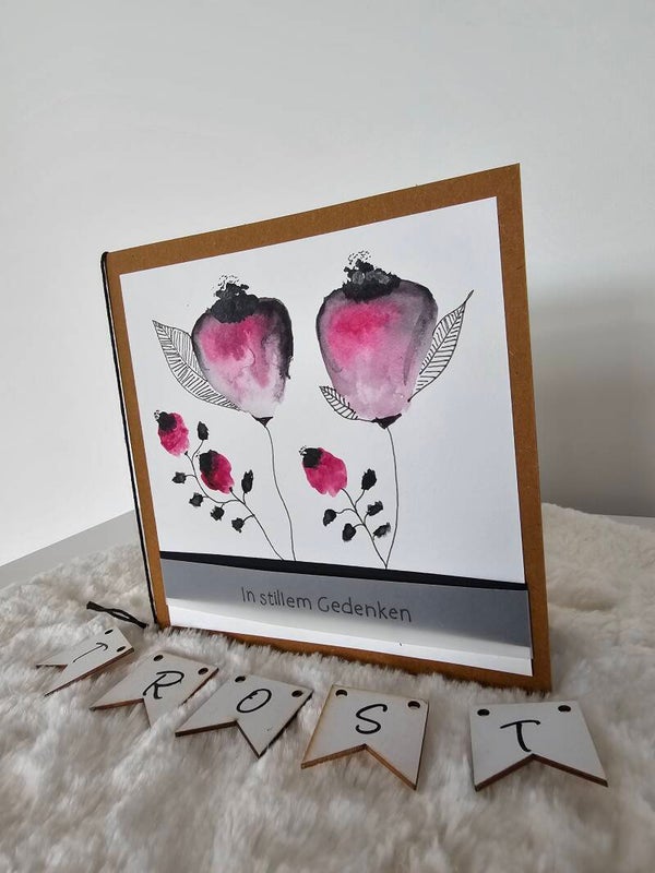 Trauerkarte Aquarell "Gedenken"