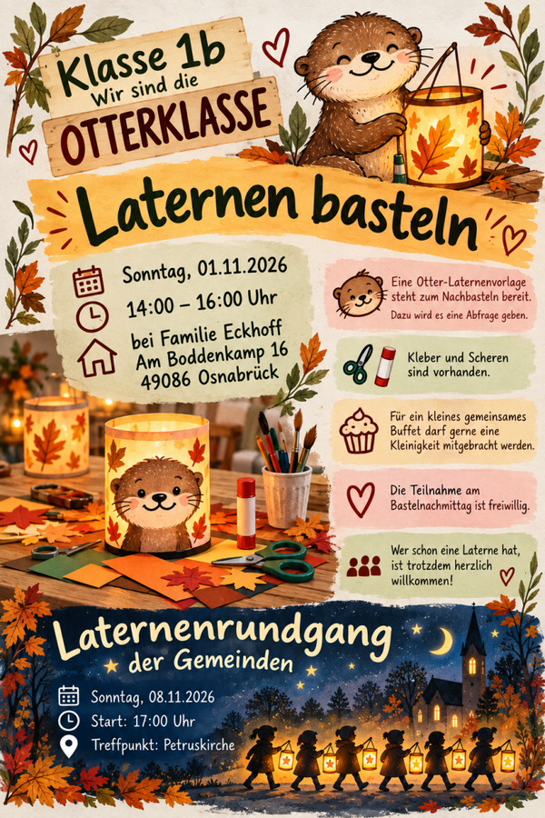 Otterklasse - Laterne Basteln