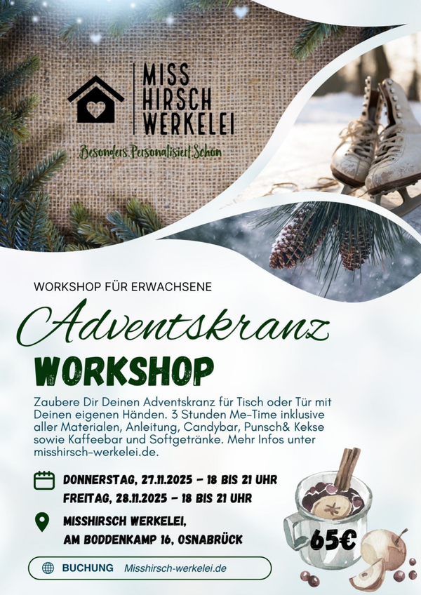 Workshop Adventskranz Erwachsene