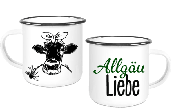 Emaille Tasse Allgäuliebe "Muhhhh"