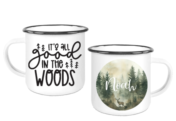 Emaille Tasse "Waldliebe"