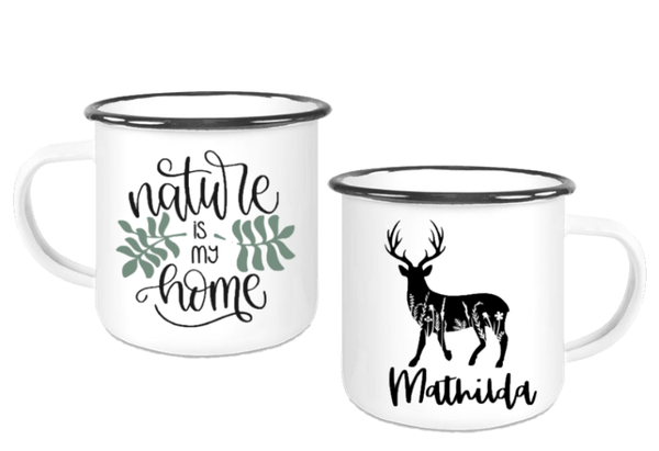 Emaille Tasse "Naturliebe"