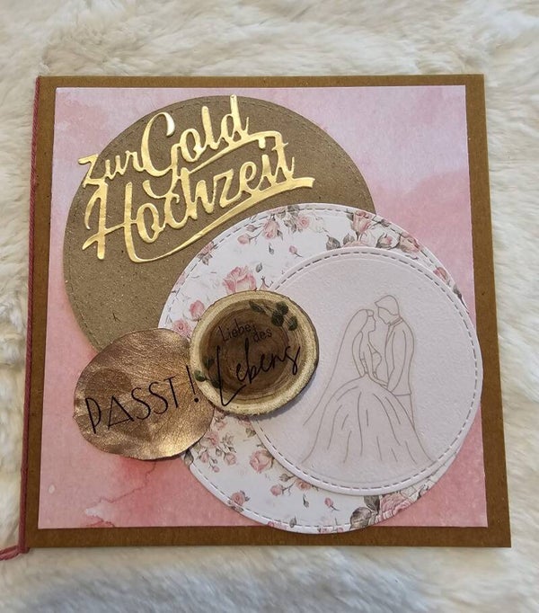 Grußkarte Goldene Hochzeit "Passt"