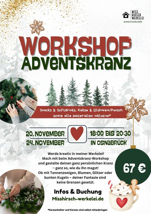 Workshop Adventskranz Erwachsene
