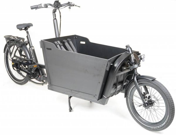 Qivelo Ananda Twowheel elektrische tweewieler bakfiets - mat zwart/bruin