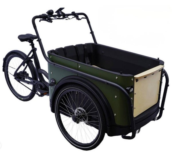 Royal Cargo Bike 3W Premium Plus - donker groen - elektrische bakfiets