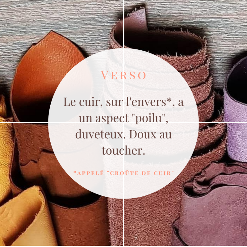 cuir sur l'envers