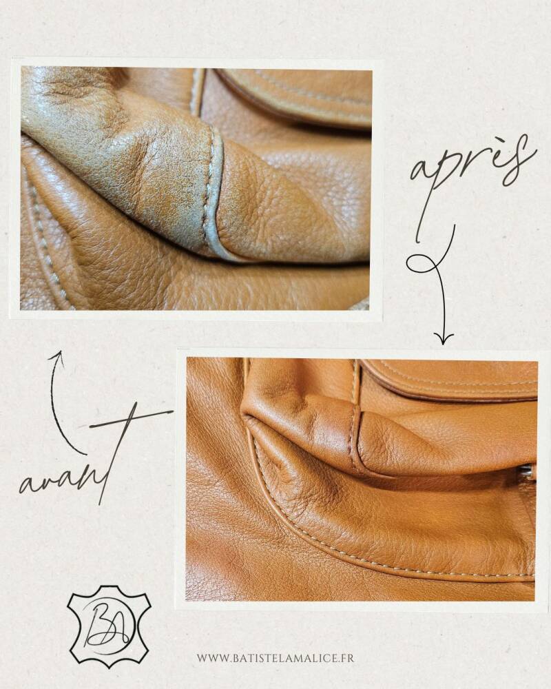 Reteinte sac en cuir