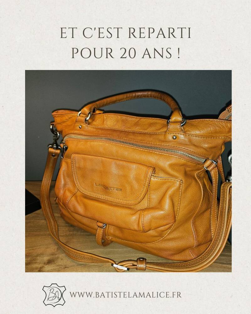 Sac en cuir restauré
