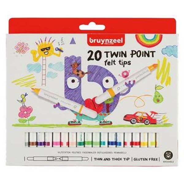 Bruynzeel 20 twin point felt tips