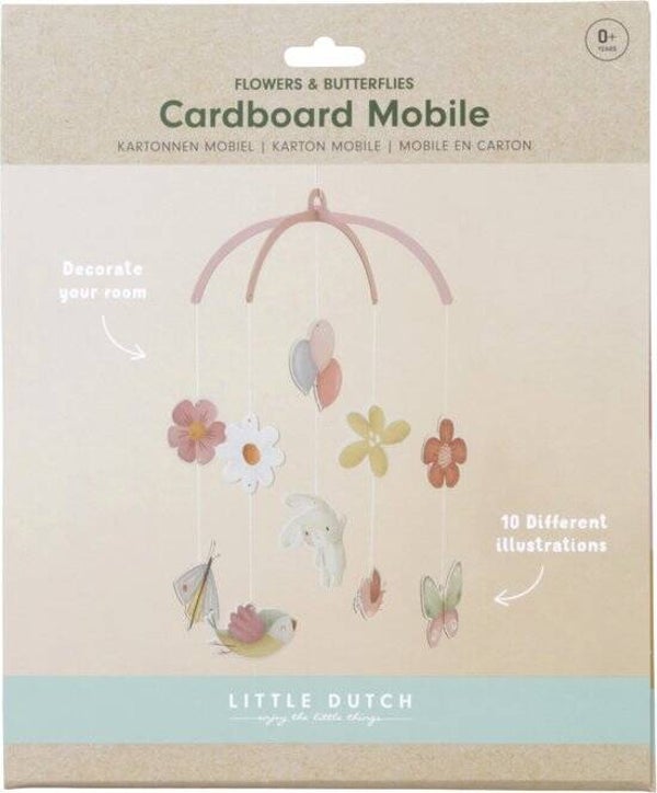 Kartonnen mobiel Flowers en Butterflies