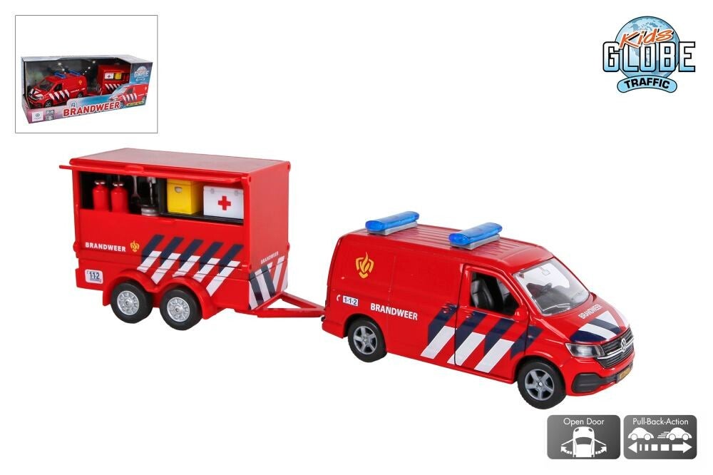 Kids Globe VW transporter brandweer