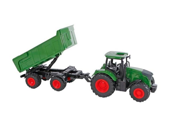 Kids Globe tractor met trailer