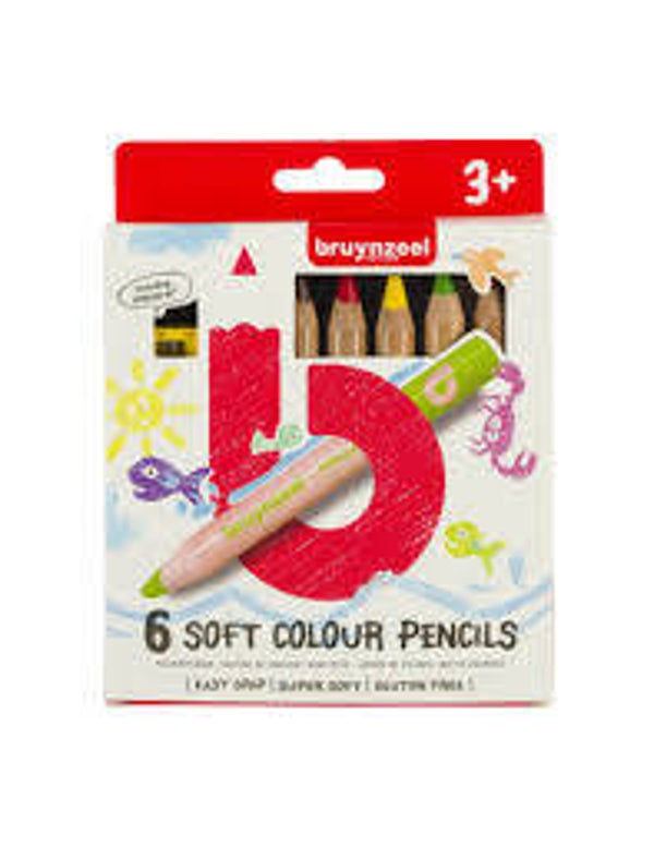 Bruynzeel 6 soft colour pencils