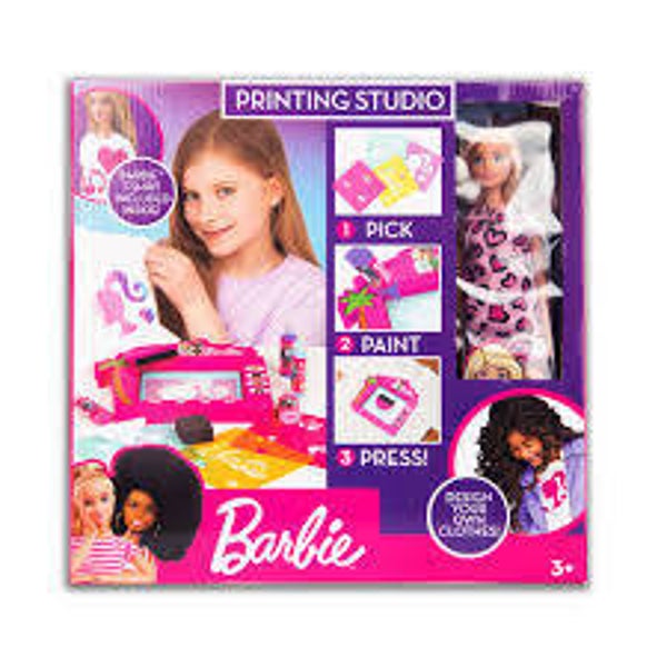 Barbie print studio
