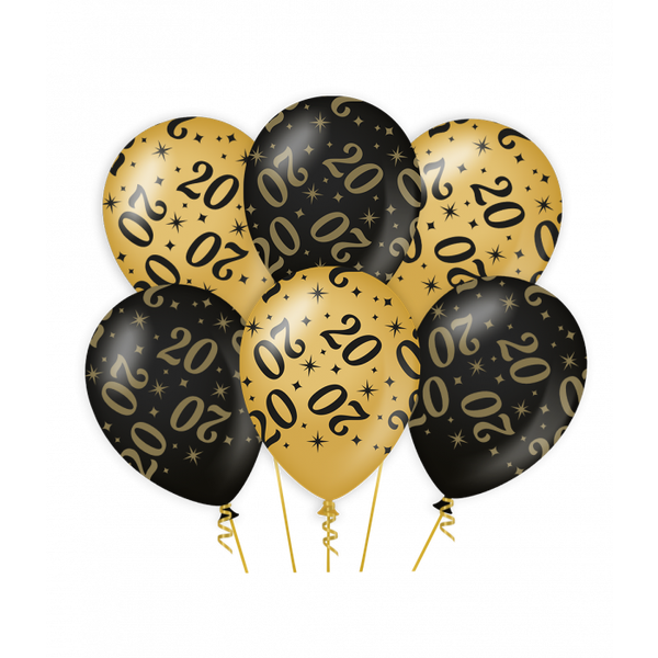 Classy party balloons 20 jaar