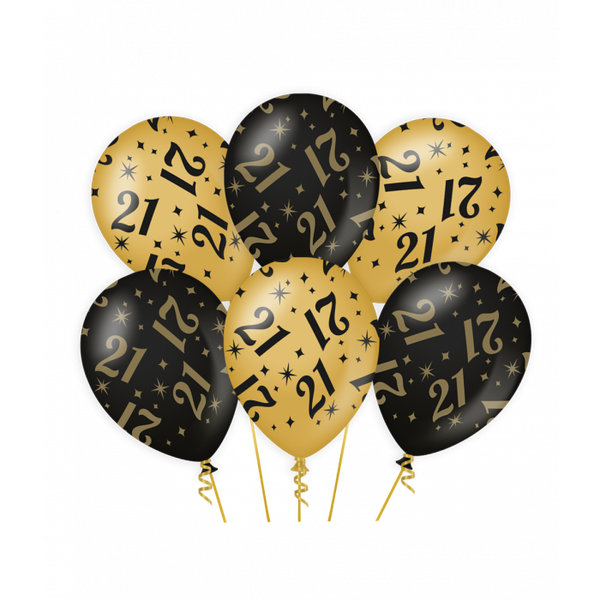 Classy party balloons 21 jaar