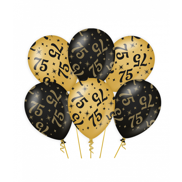 Classy party balloons 75 jaar